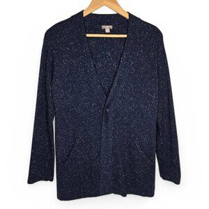 J. Jill Angora Rabbit Blend Cardigan Sweater Women's Speckled Knit Grandma XS